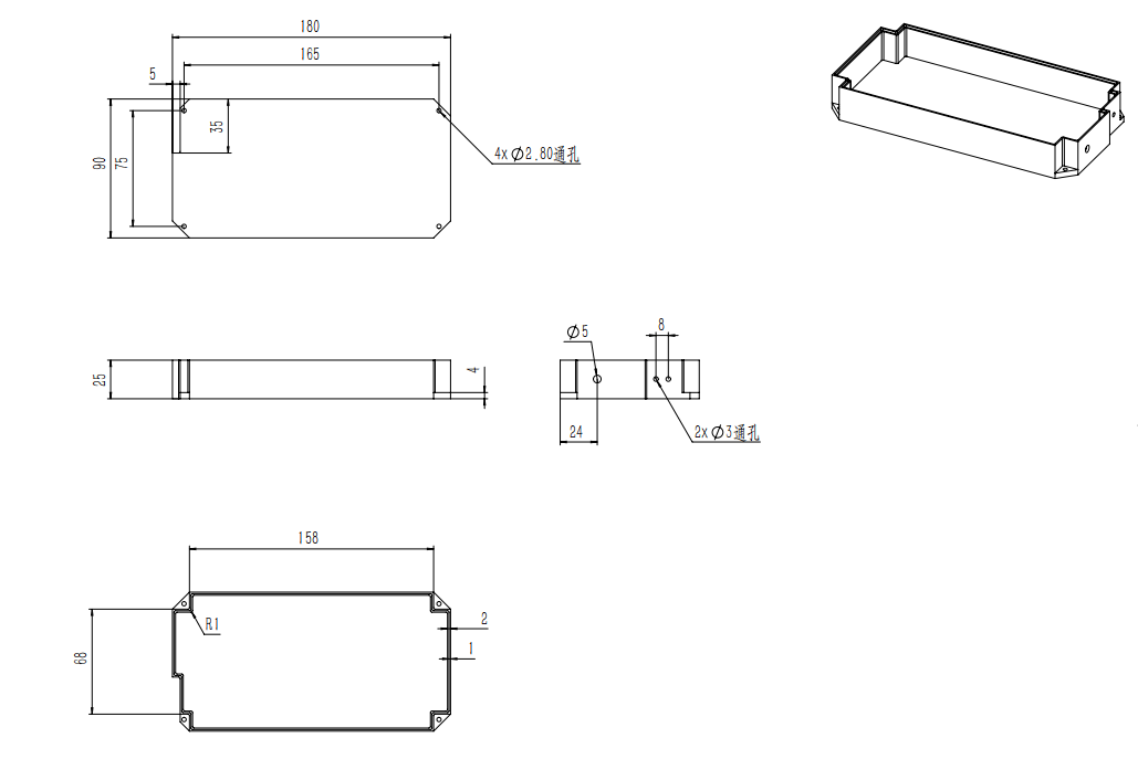 7位步进可调光延迟线尺寸图