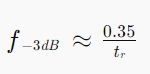 带宽与上升时间关系