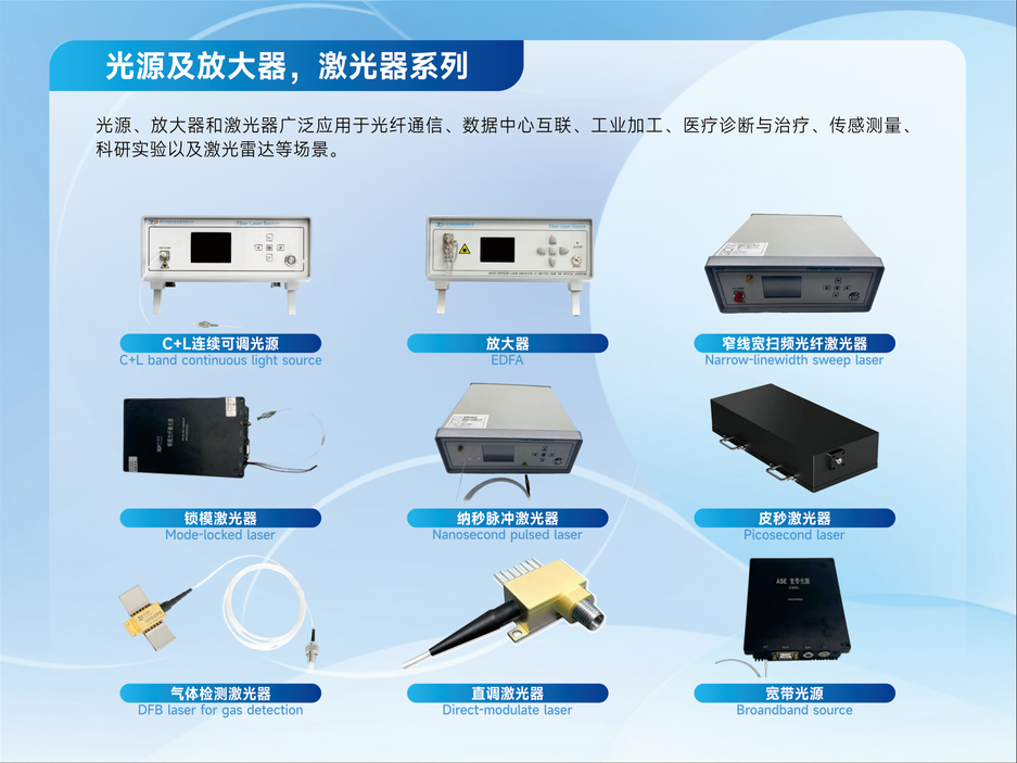 光源及放大器，激光器系列系列